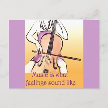 Music Is What Feelings Sound Like Postcard by super_cool at Zazzle
