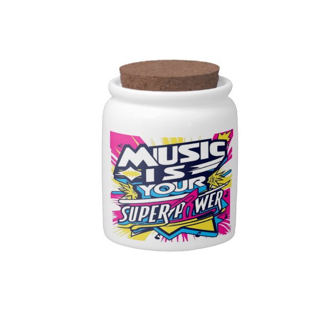 Music Is Your Superpower 2 Candy Jar (Front)