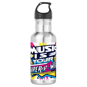 Music Is Your Superpower 2 Stainless Steel Water Bottle