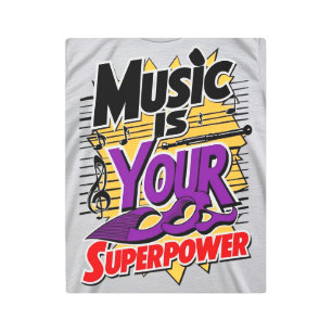 Music Is Your Superpower option 3 Metal Print