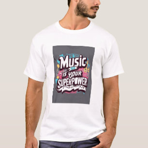 Music Is Your Superpower option 3 T-Shirt