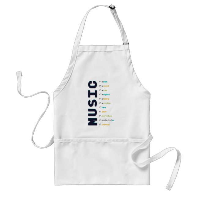 music it's ..... adult apron (Front)