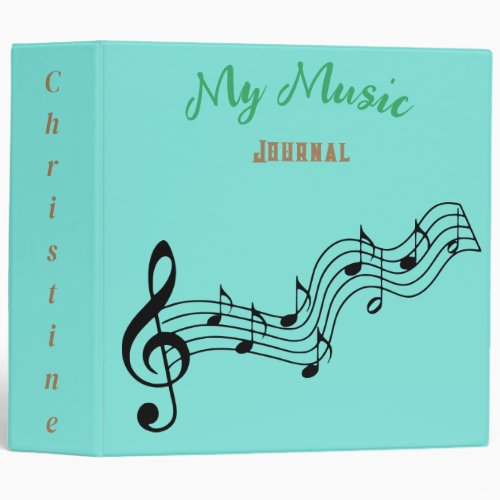 Music Journal  3 Ring Binder