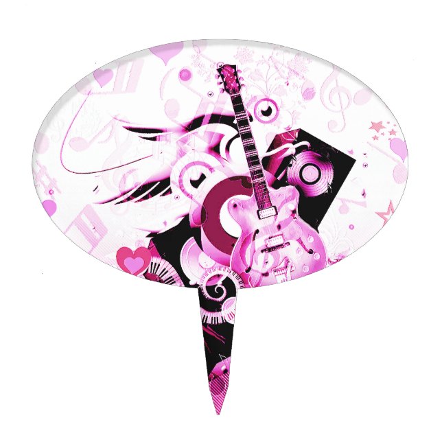 Music Journey,Pink_ Cake Topper (Front)