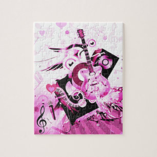 Music Journey,Pink_ Jigsaw Puzzle