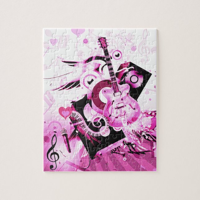 Music Journey,Pink_ Jigsaw Puzzle (Vertical)
