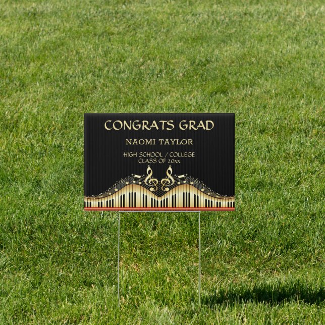 Music Keyboard Graduate Sign (Insitu)