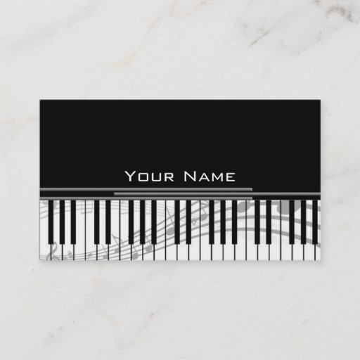 Customizable music keys business cards