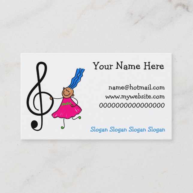 Music Kid Business Card (Front)