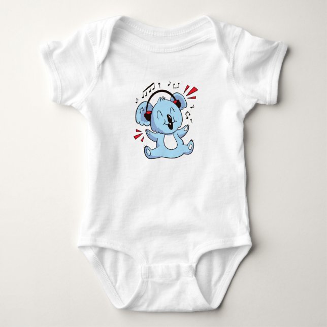 Music Koala Baby Bodysuit (Front)