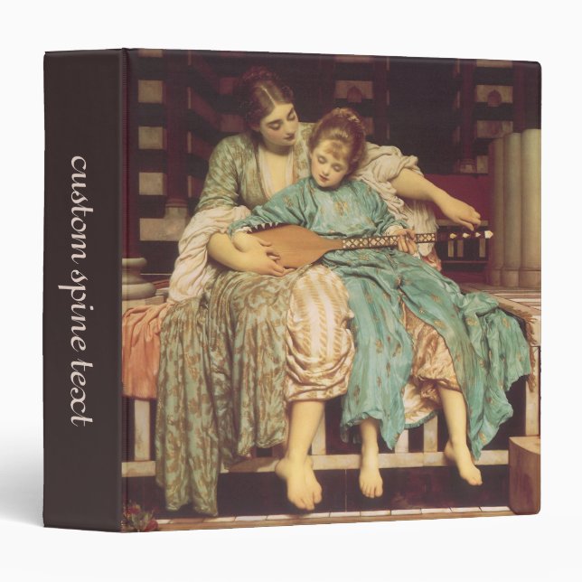 Music Lesson by Lord Frederic Leighton 3 Ring Binder (Front/Spine)
