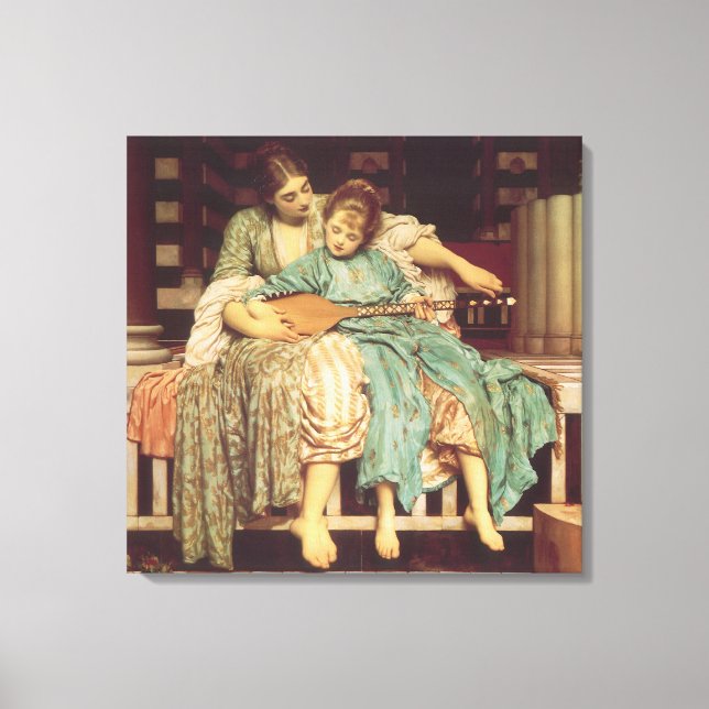 Music Lesson by Lord Frederic Leighton Canvas Print (Front)