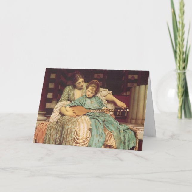 Music Lesson by Lord Frederic Leighton Card (Front)