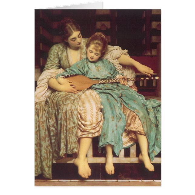 Music Lesson by Lord Frederic Leighton Cards (Front)