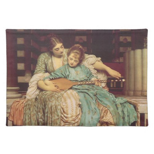 Music Lesson by Lord Frederic Leighton Cloth Placemat