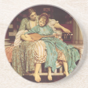 Music Lesson by Lord Frederic Leighton Drink Coaster