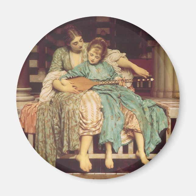 Music Lesson by Lord Frederic Leighton Magnet (Front)