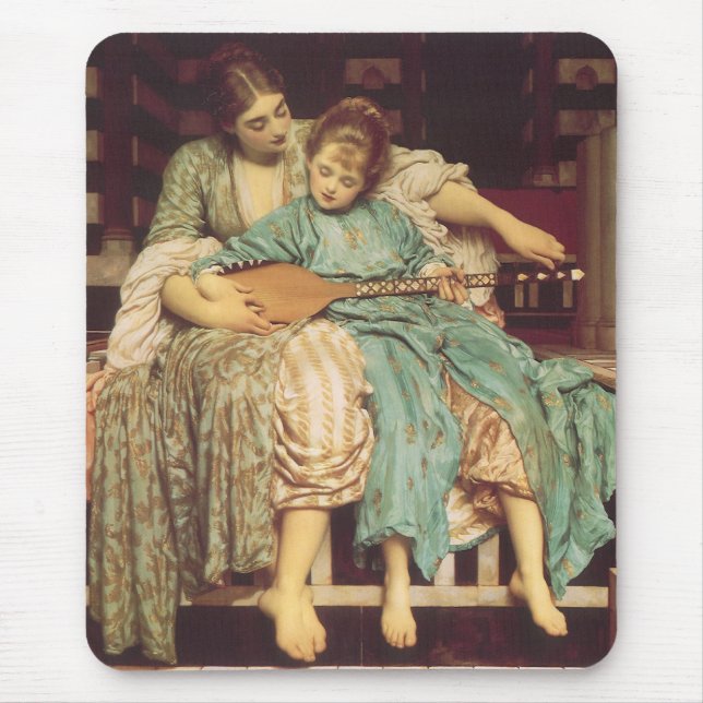 Music Lesson by Lord Frederic Leighton Mouse Pad (Front)