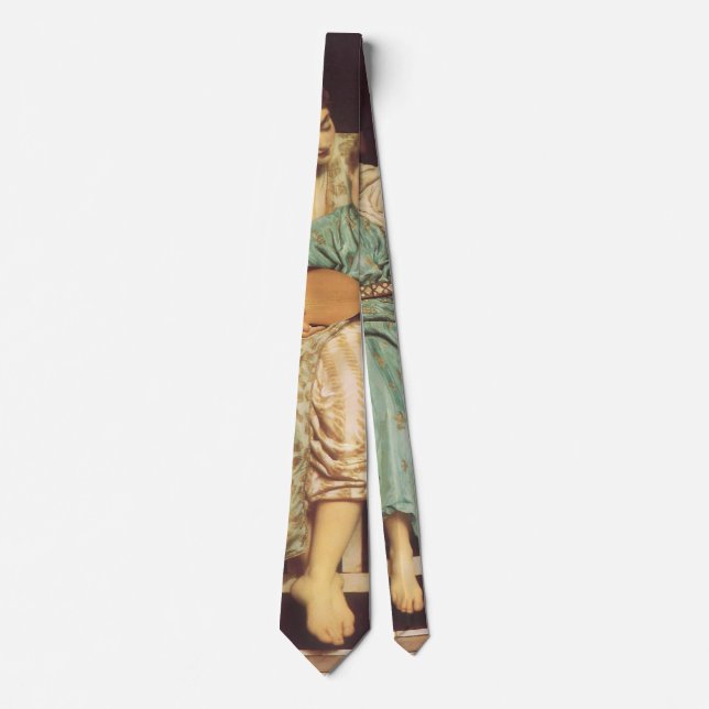 Music Lesson by Lord Frederic Leighton Neck Tie (Front)