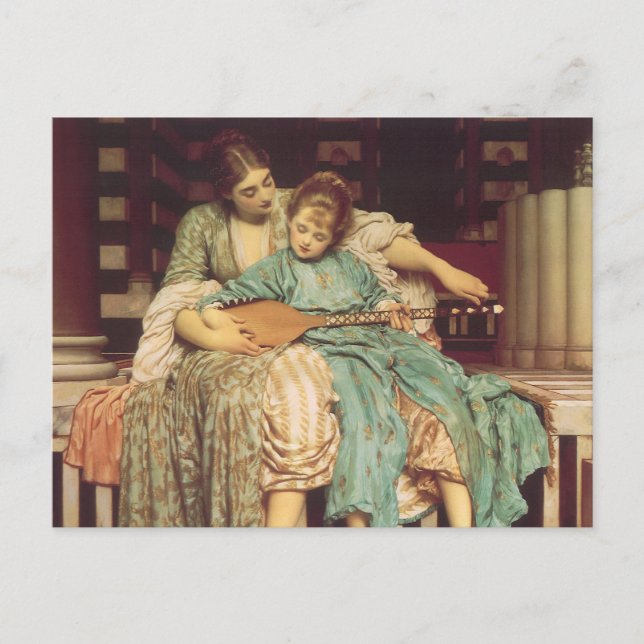 Music Lesson by Lord Frederic Leighton Postcard (Front)