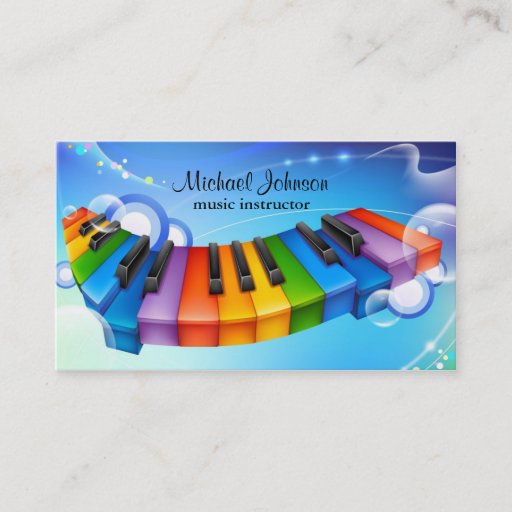 Customizable Music Lesson Instructor Business Card Templates