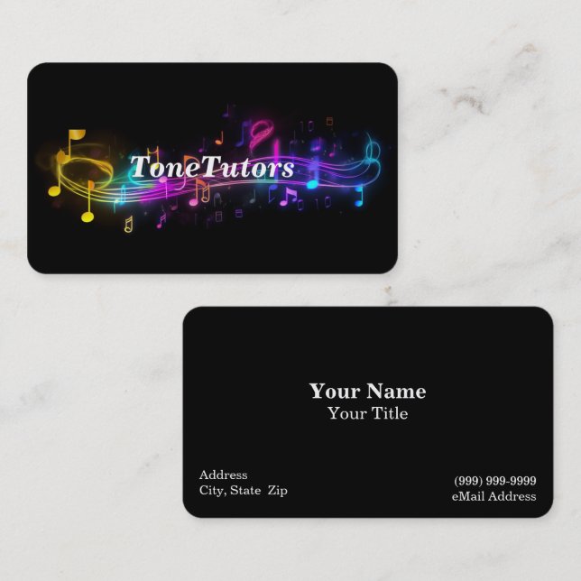 Music Lessons Business Card (Front/Back)