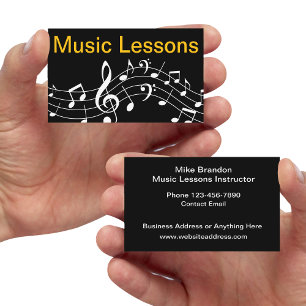 Music Lessons Class Instructor Business Card