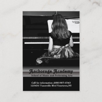 Music Lessons On The Piano Business Card by CountryCorner at Zazzle