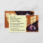 Music Lessons Teacher Instructor's Business Cards (Front/Back)