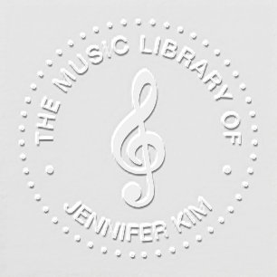 Music Library Seal Personalized Embosser