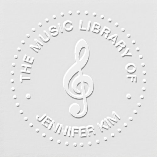 Music Library Seal Personalized Embosser