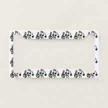 Music License Plate Frame