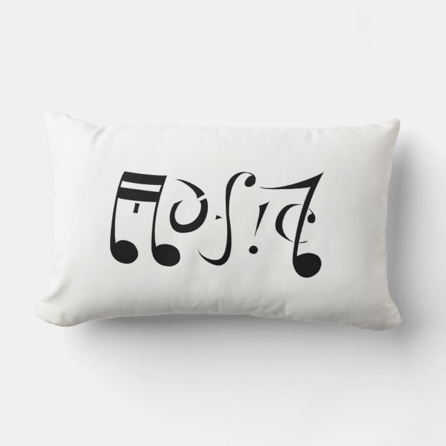 Music Life Ambigram Pillow (Turn Upside Down!) (Front)