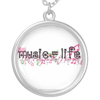 music = life silver plated necklace