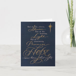 Music, Light, and Promise Christmas Greeting Card