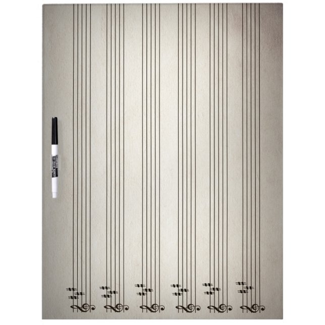 Music Lines Blank Notation Erase Board (Front)