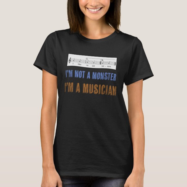 Music Literacy Matters I Like to Eat Kittens T-Shirt (Front)