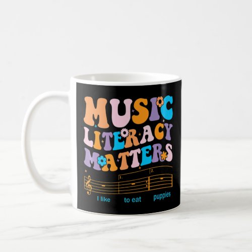 Music Literacy Matters I Like To Eat Puppies Groov Coffee Mug