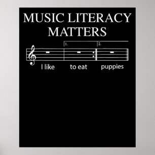 Music Literacy Matters Joke Read Repeat Music Poster