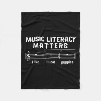 Music Literacy S  Fleece Blanket