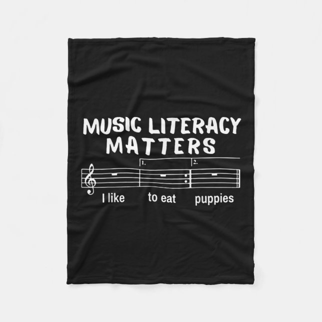 Music Literacy S  Fleece Blanket (Front)