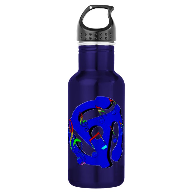 Music Lives in me,Old School_ Water Bottle (Front)