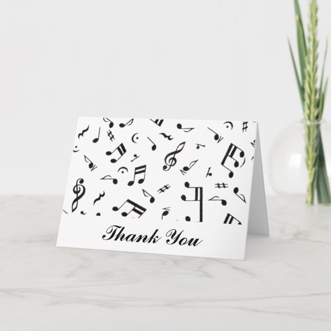Music  Lives_ Letterpress Thank You Card (Front)