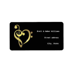 Music love address labels