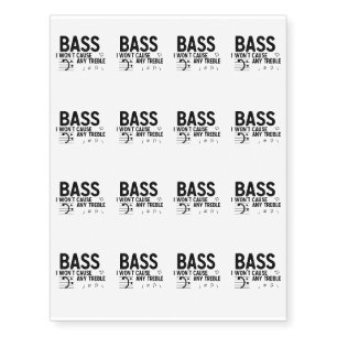 Music Lover Bass Guitar Gifts On The Bass Player Temporary Tattoos