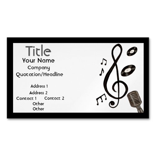Music Lover Business Card Magnet