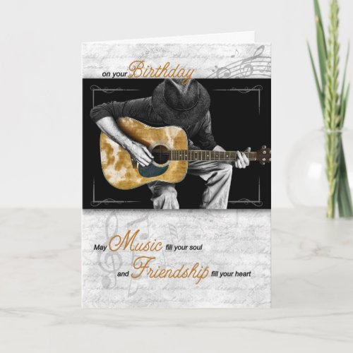 Music Lover Classic Guitarist Birthday Card