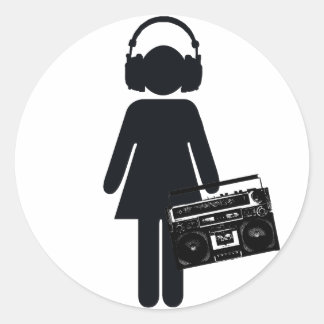 Music Lover Classic Round Sticker