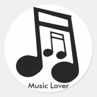 MUSIC LOVER Collection Classic Round Sticker