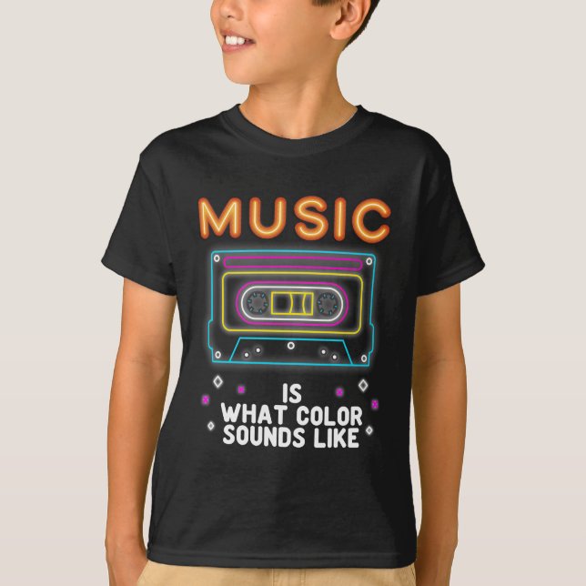 Music Lover Colorful Sound System Musician T-Shirt (Front)